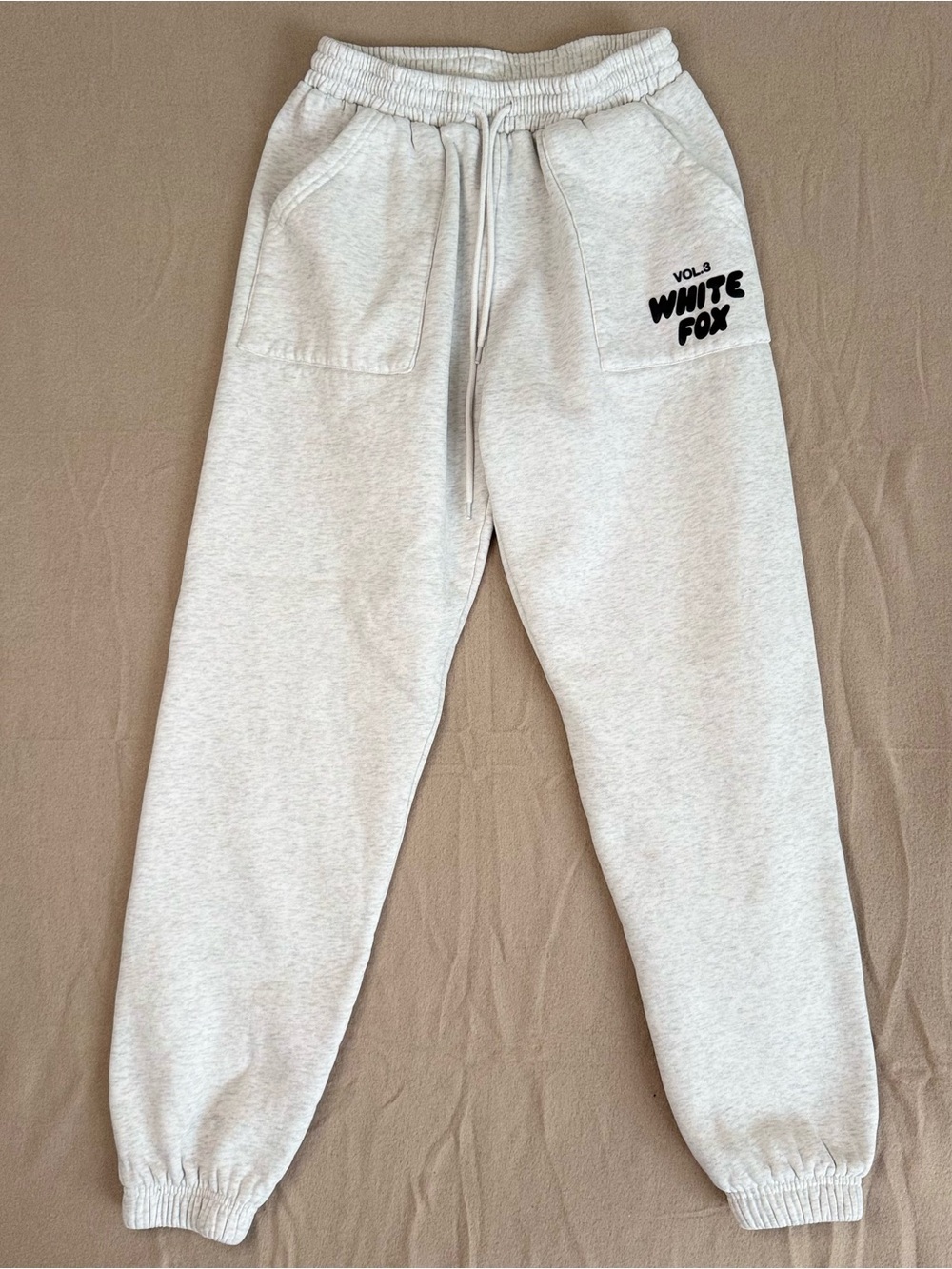 White Fox Vol. 3 Sweatpants Gray Heather Size S Unisex Jogger Fleece